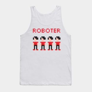 Roboter Pixel Art | Kraftwerk Fan Art Merch | German Electronic Band | Music Lovers Gift Tank Top